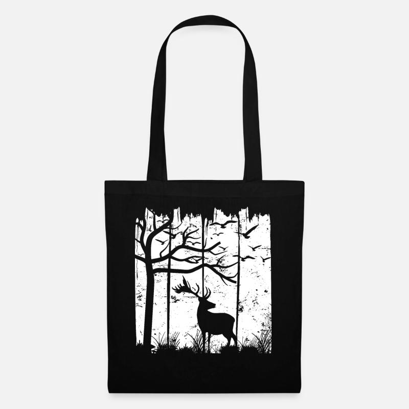 Leben im Wald - Stoffbeutel - Schwarz