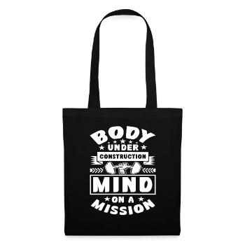 Bodybuilder Gym Training Fitness Weight Training Dumbbell - Sac en tissu - noir - Devant