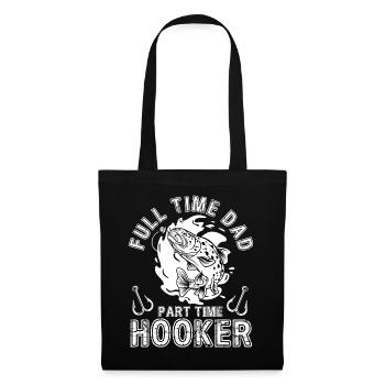 Full Time Dad Part Time Hook Angler Costume - Tote Bag - black - Front