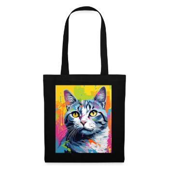 Tenue de chat chat à poil court pour les amoureux des chats - Sac en tissu - noir - Devant