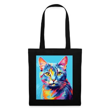 Tenue de chat chat à poil court pour les amoureux des chats - Sac en tissu - noir - Devant