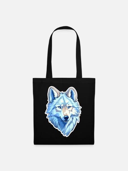 Costume de loup bleu loup-garou à tête et - Sac en tissu - noir