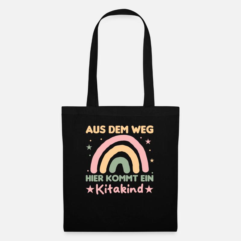 ich bin jetzt ein Kita Kind 2023 Kita Start - Stoffbeutel - Schwarz