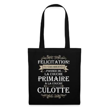 Annonce Grossesse Papa Peintre Bâtiment Humour - Sac en tissu - noir - Devant