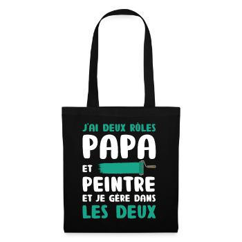 Annonce Grossesse Papa Peintre Bâtiment Humour - Sac en tissu - noir - Devant