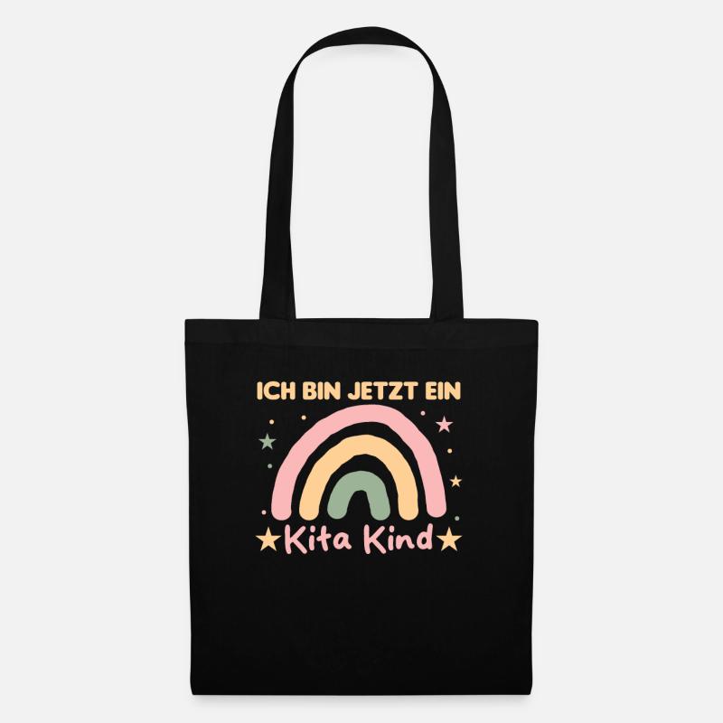 ich bin jetzt ein Kita Kind 2023 Kita Start - Stoffbeutel - Schwarz