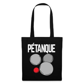 Boules de boules pour bouler et pétanque - Sac en tissu - noir - Devant