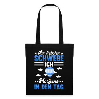 Heißluftballon Ballon Crew Ballonfahrer Spruch - Stoffbeutel - Schwarz - Vorne