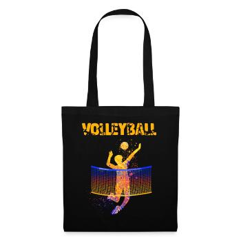Un joueur de volleyball art abstrait sport - Sac en tissu - noir - Devant