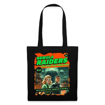 Nebula Raiders, 50er, 1950 Comic, Weltall Weltraum - Stoffbeutel - Schwarz - Vorne