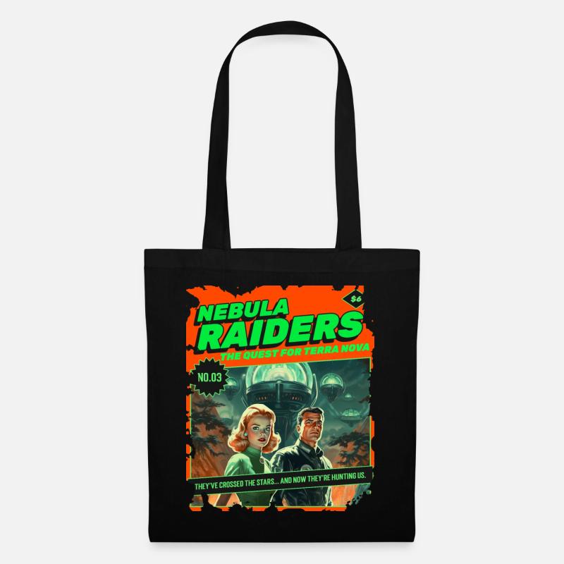 Nebula Raiders, 50er, 1950 Comic, Weltall Weltraum - Stoffbeutel - Schwarz