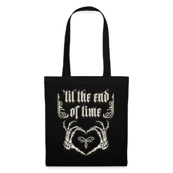 Gothic Love, Saying with Bone Hands, Skeleton - Tote Bag - black - Front