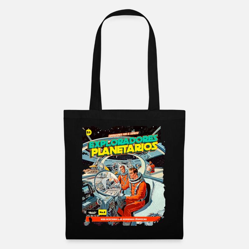 Comic, Comic Strip, 50s, Space Adventure - Tote Bag - black