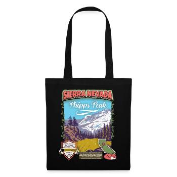 Nevada Poster, Phipps Peak, Retro California Style - Tote Bag - black - Front