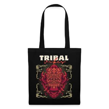 Masque de Bali Asie, divinité indonésienne Barong - Sac en tissu - noir - Devant