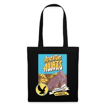 Yosemite National Park, Vintage, Tenaya Canyon - Tote Bag - black - Front