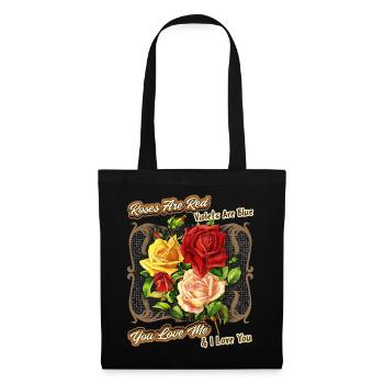 Vintage Roses, Love, Valentine's Day, Roses Saying - Tote Bag - black - Front