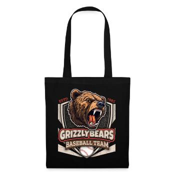 Baseball, Grizzly Bears Team, Grizzlybären Logo - Tote Bag - black - Front