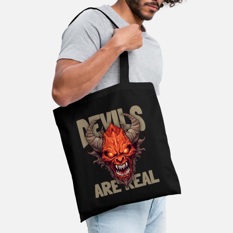 Horror, Devil Devil, Funny Devil Saying Tote Bag