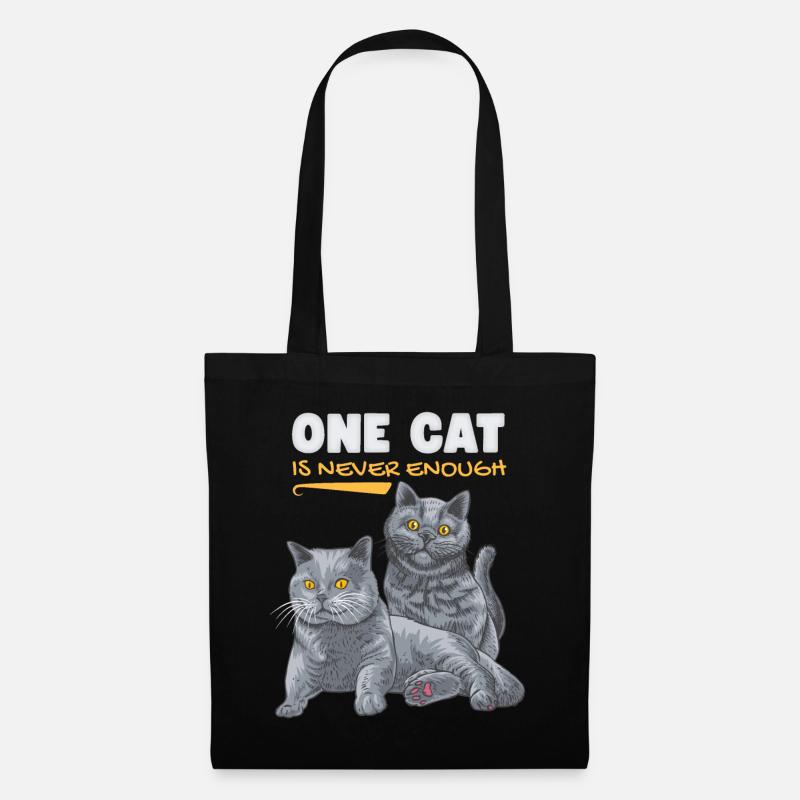 Lustige Katze, Britisch Kurzhaar, Katzen Spruch - Stoffbeutel - Schwarz