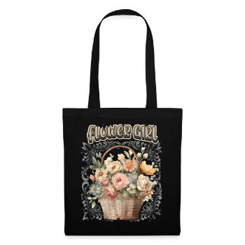 Demoiselle d’honneur, Vintage Scrapbook, Motif Floral - Sac en tissu - noir - Devant