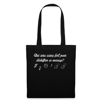 Annonce grossesse humoristique femme enceinte mère - Sac en tissu - noir - Devant