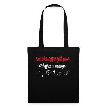 Annonce grossesse humoristique femme enceinte mère - Sac en tissu - noir - Devant
