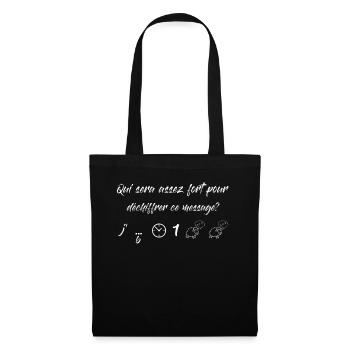 Annonce grossesse humoristique femme enceinte mère - Sac en tissu - noir - Devant