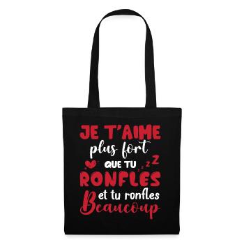Cadeau Saint Valentin Homme Femme Humoristique - Sac en tissu - noir - Devant
