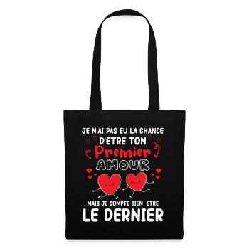 Cadeau Saint Valentin Homme Femme Humoristique - Sac en tissu - noir - Devant