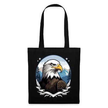 Pygargue à tête blanche - Sac en tissu - noir - Devant