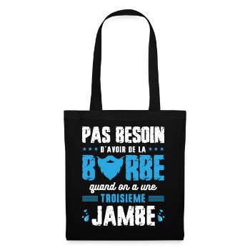 Cadeau Saint Valentin Homme Humour Beauf Coquin - Sac en tissu - noir - Devant