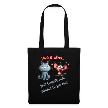 Love is blind... but Cupid's aim seems to be too! - Tote Bag - black - Front