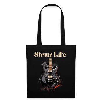 Strum Life Funny Quote Guitar Teacher - Tote Bag - black - Front