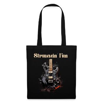 Strummin' Fun Guitar Teacher Funny Quote - Tote Bag - black - Front