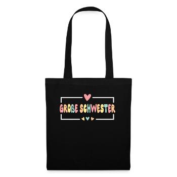 Big Sister Heart Sweet Sibling 2024 - Tote Bag - black - Front