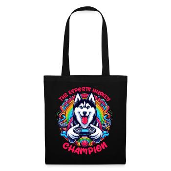 Power Play Pup - The Esports Husky Champion - Tote Bag - black - Front