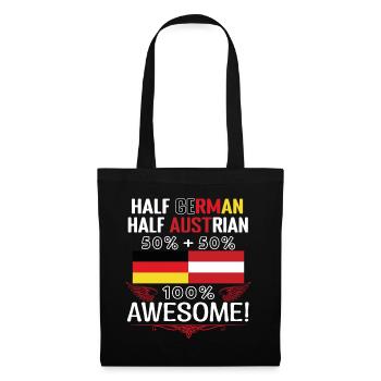 Half German, half Austrian - Tote Bag - black - Front