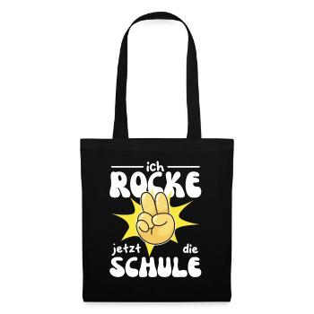 Kindergarten Abschied Hallo Schule ich bin soweit! - Stoffbeutel - Schwarz - Vorne