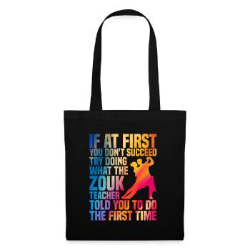Zouk - Professeur de cours de danse brésilienne - Sac en tissu - noir - Devant