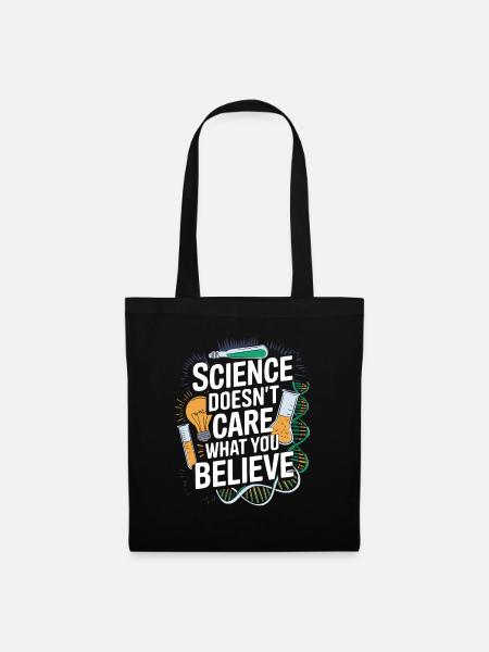Atheisten Sprüche von Wissenschaft Forschung - Stoffbeutel - Schwarz