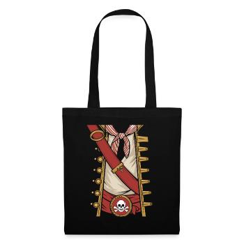 T-shirt déguisement de pirate pour garçons et hommes - Sac en tissu - noir - Devant