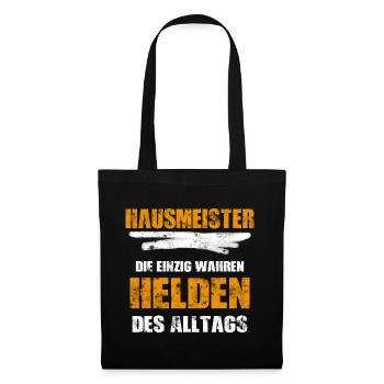 Hausmeister Geschenk - Stoffbeutel - Schwarz - Vorne
