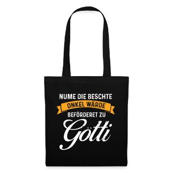 Onkel zu Götti - Stoffbeutel - Schwarz - Vorne