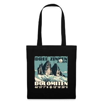 Three Peaks Dolomites Souvenir Tre Cime Lavaredo - Tote Bag - black - Front