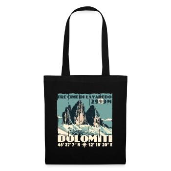 Dolomites de Tre Cime Lavaredo Dolomites des Trois Pics - Sac en tissu - noir - Devant