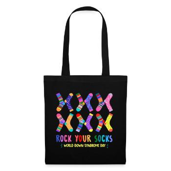 Rock Your Socks World Down Syndrome Awareness Day - Sac en tissu - noir - Devant