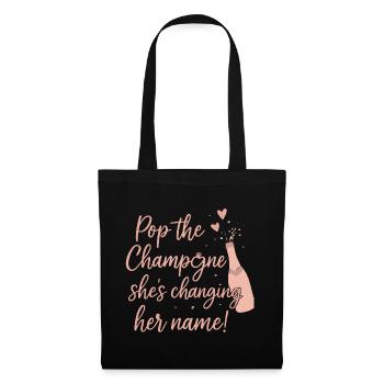 Bachelor Party Women She's changing her name - Tote Bag - black - Front