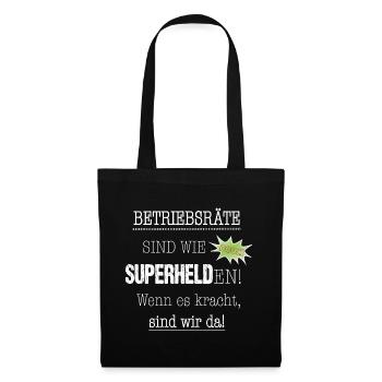 Betriebsrat Personalrat Personalräte Superhelde - Stoffbeutel - Schwarz - Vorne