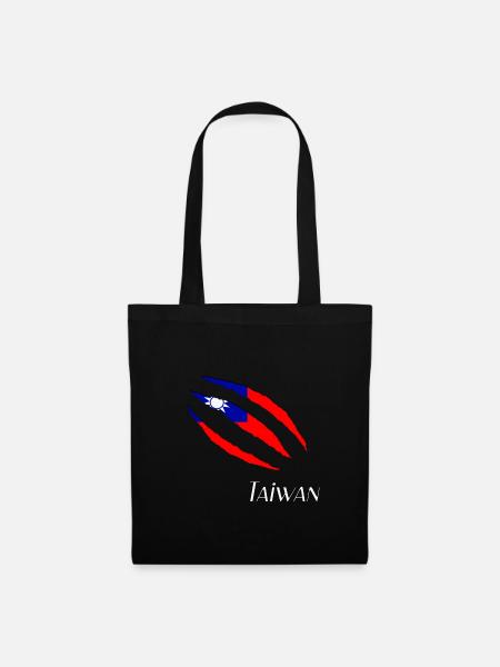 Taiwan Flag - Stoffbeutel - Schwarz